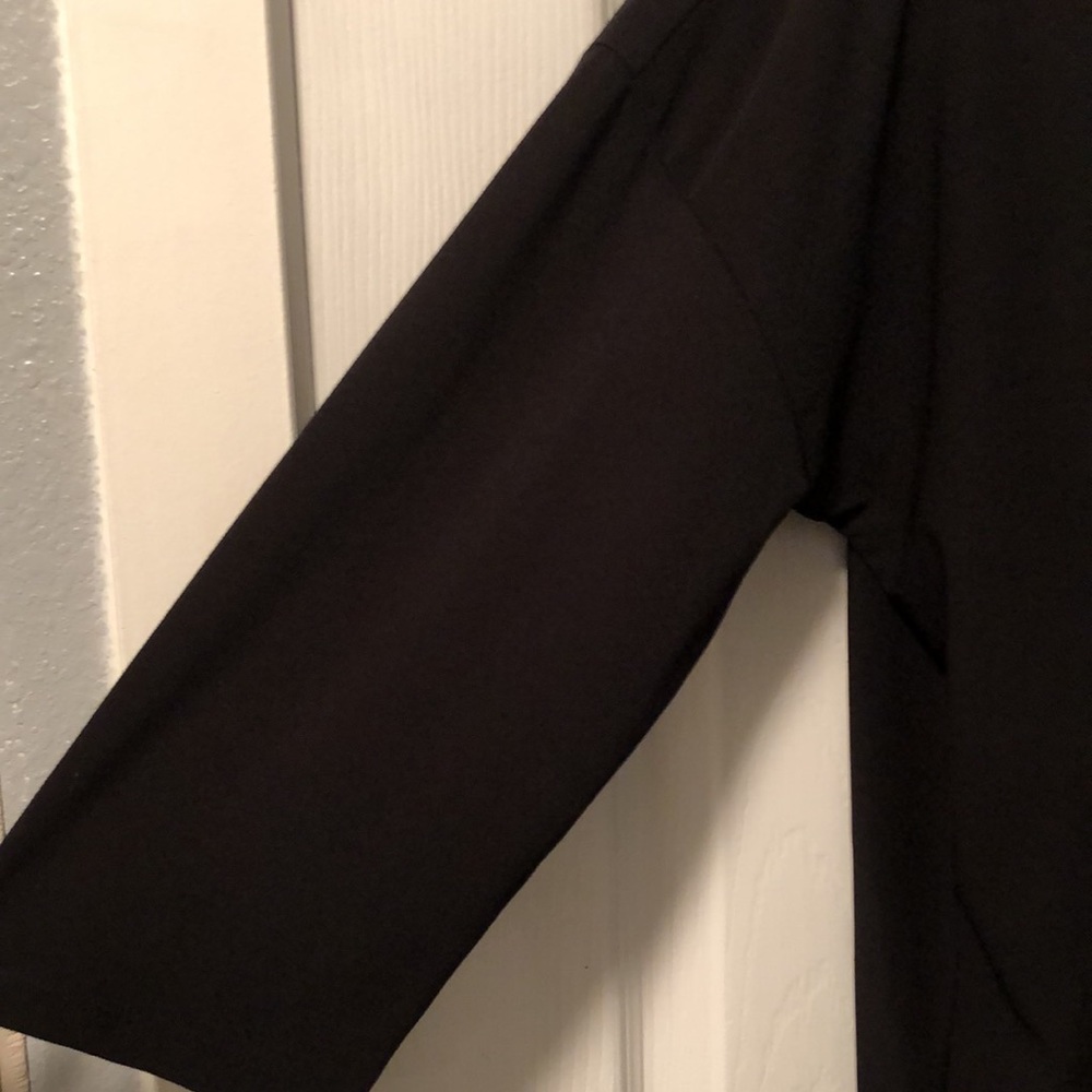 Nordstrom Leith Crepe Black Sheath Shift Dress - Picture 4 of 5